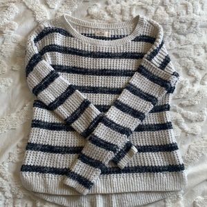 Striped white and blue sweater